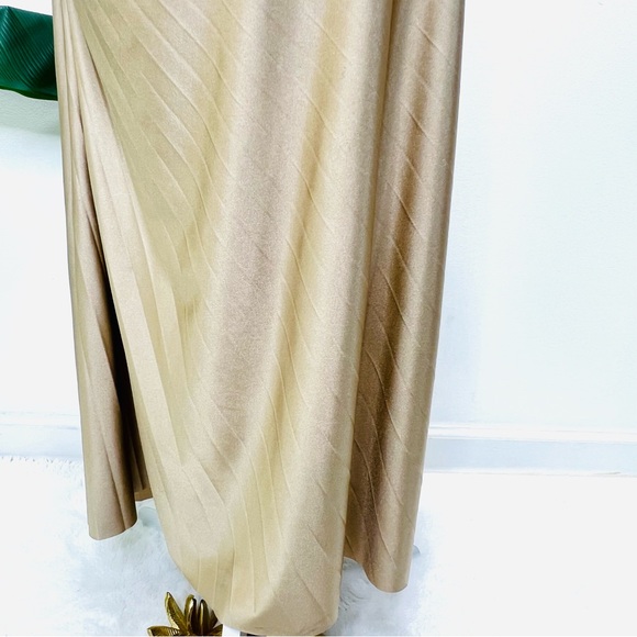 DELFI COLLECTIVE Solie Dress Pleated One Shoulder Champagne Gold Size XS - Picture 8 of 16